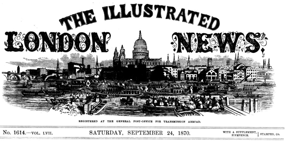 Masthead of The Illustrated London News, Saturday September 24, 1870